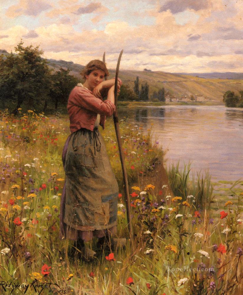 A Moment Of Rest countrywoman Daniel Ridgway Knight Oil Paintings